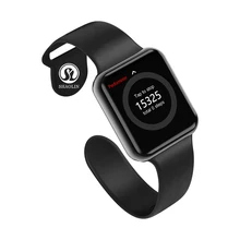 Bluetooth Smart Watch Wearable Devices Sync Notifier Support Whatsapp for Apple Ios Iphone Android Phone Smartwatch (Red Button)