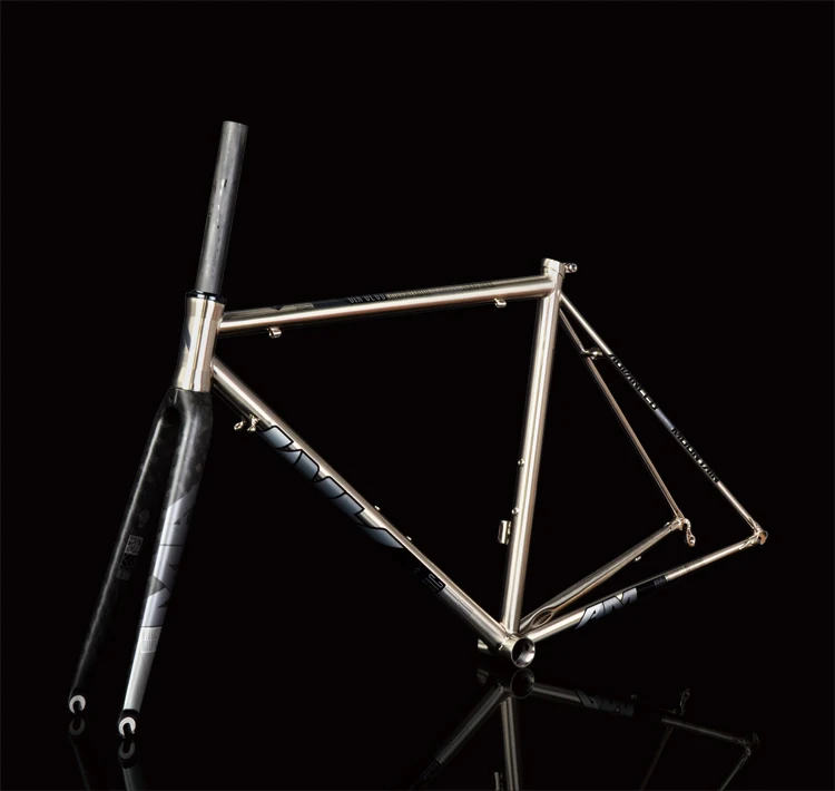 Cheap REBORN AM CLR6200 Reynolds 520 Steel Road Frome Carbonfiber Front Retro Road Frame 1650g 45cm 47cm 49cm 51cm 53cm 9