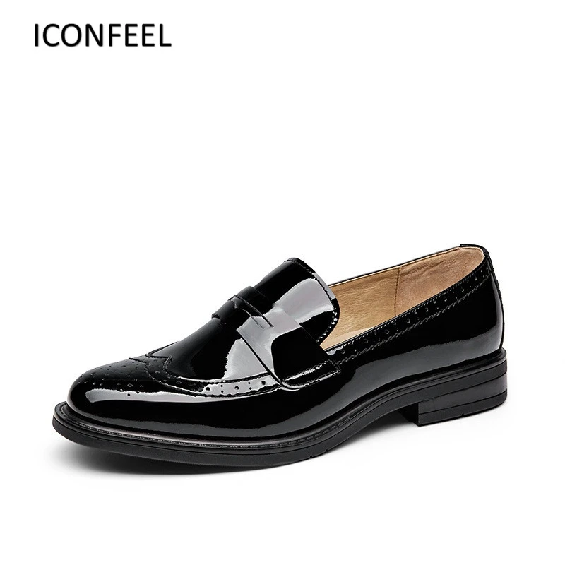 chunky heel penny loafers