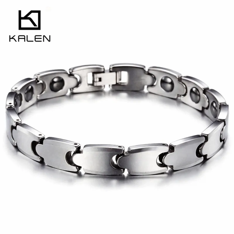 

Kalen Unisex Personalised Tungsten Steel 21cm Bracelet Health Care Hologram Energy Bracelet Fashion Link Chain Bangle Jewelry
