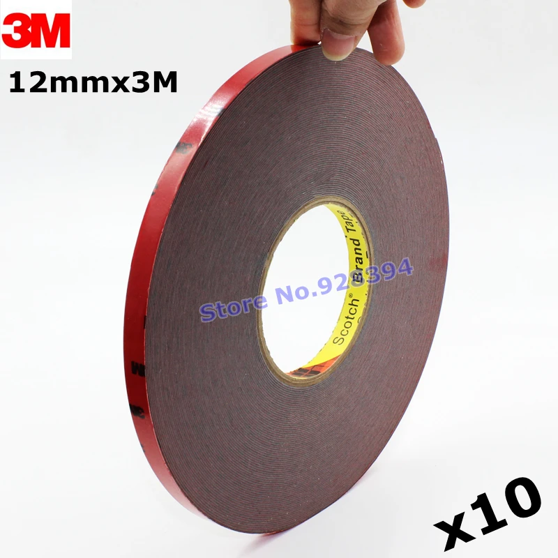 10Rolls 12mm x 33Meter 3M Tape Automotive Auto Truck Car Acrylic Foam