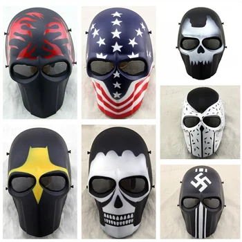

ZJZ01 Army Of Two Skull Military Airsoft Tactical Full Face Protective Mask Paintball CS Wargame Hunting Halloween Party Mask