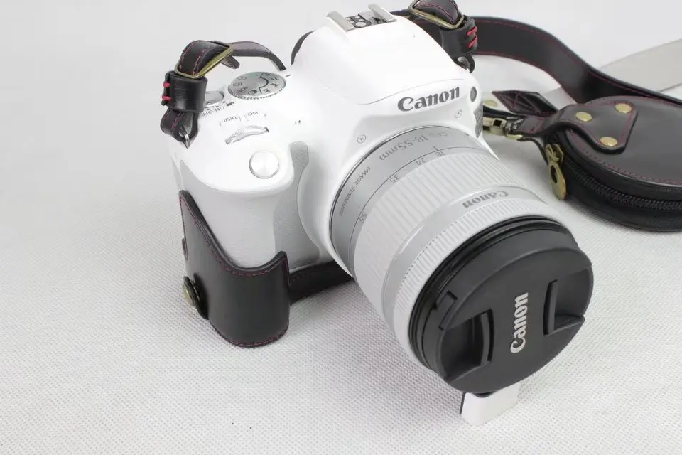 Чехол для камеры из искусственной кожи для Canon EOS 200D Ретро винтажная сумка с батарейным отсеком