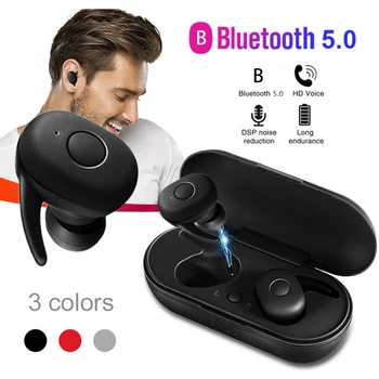 

TWS Bluetooth 5.0 Stereo Earbuds Mini Wireless Automatically Cut High-Fidelity Audio Bluetooth earphone with Charging Stand