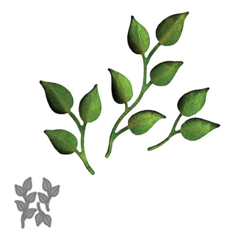 

Curvy Leaves Metal Cutting Dies Stencils For DIY Scrapbooking Album Photo Paper Cards Handcraft Embossing Template Decoration