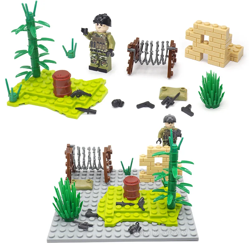

Military Legoinglys Roadblock Intercept Action Building Blocks Special Forces Ww2 Figures Weapons Assemble Moc Gift For Boy Toy