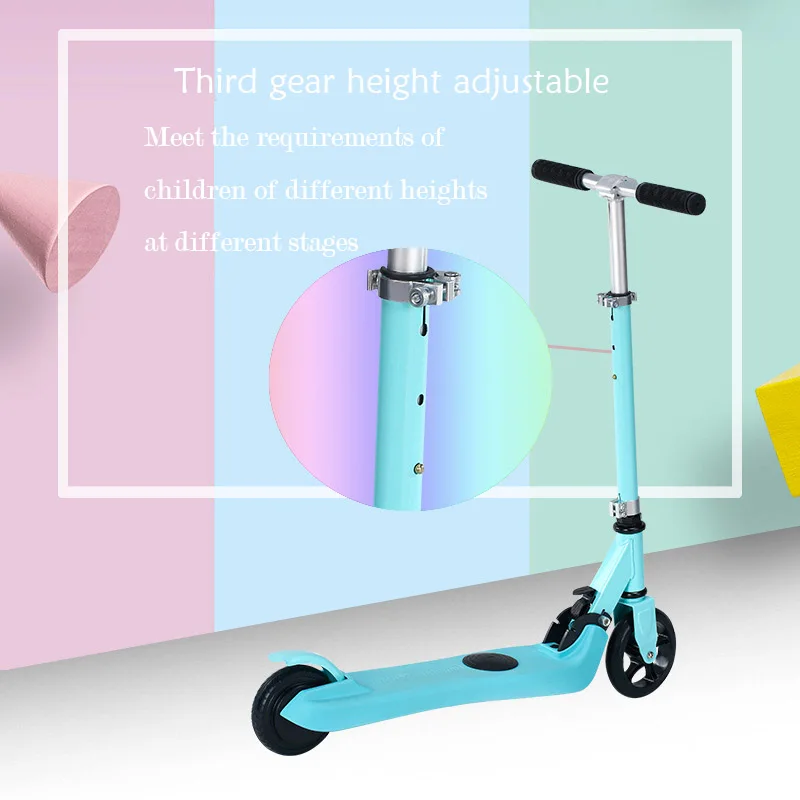 Best OUXI Children Folding Electric Scooter Two-Wheel Smart E-Scooter With Light Weight Kick Electric Skateboard For Kids Three Color 8