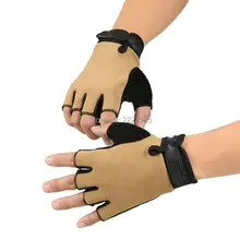 Новые тактические охотничьи перчатки военный армейский боевой стрельба Мужчины Открытый велосипед для путешествий Пейнтбол половина бахрома противоскользящие перчатки