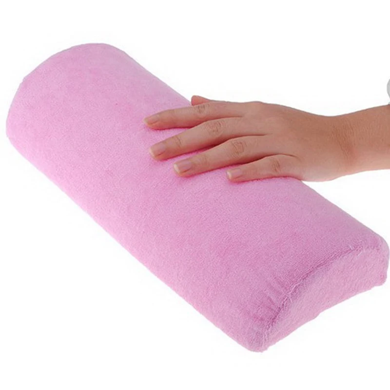 

1pc Professional Soft Hand Arm Rest Cushion Pillow Nail Art Design Manicure Tips Care Salon Half Pink Column Tool New Supply