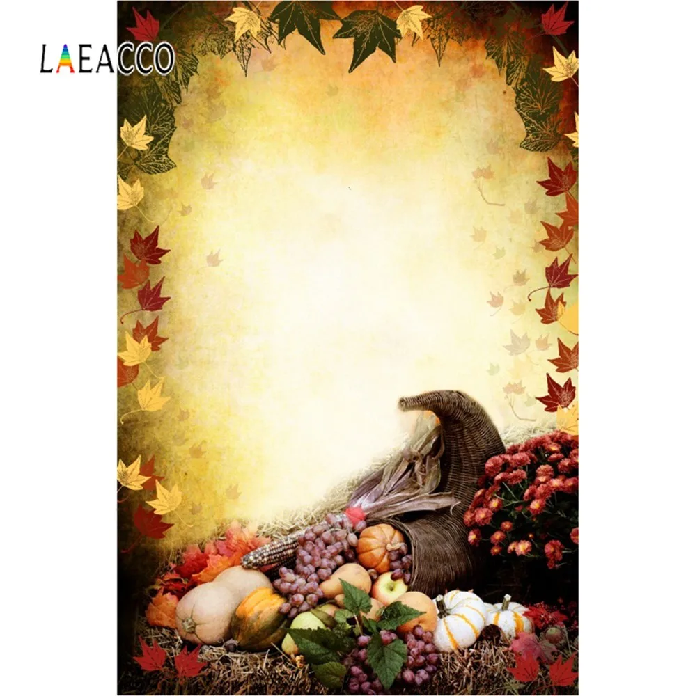 

Laeacco Autumn Maples Fresh Vegetables Fruit Harvest Season Baby Photography Background Photo Backdrops Photocall Photo Studio