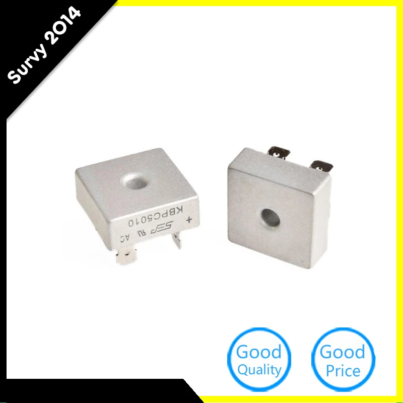 

1PCS 50A 1000V Metal Case Single Phases Diode Bridge Rectifier KBPC5010