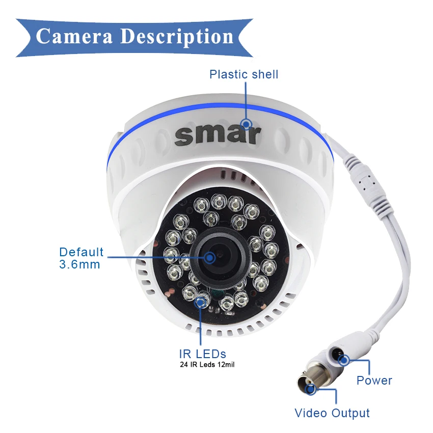 AHD камера 720P/1080P CCTV Домашняя безопасность HD 1MP/2.0MP ночное видение Крытый видео
