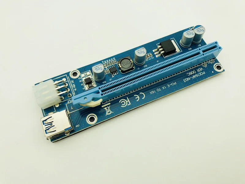 Мини PCIe PCI-E PCI Express Riser Card для PCIE удлинитель 16X SATA для 6Pin IDE Molex кабель питания для BTC ETH Litecoin Miner