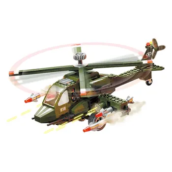 

Enlighten 818 Modern Military Series Helicopter Combat Zones SWAT Model Building Blocks Figures DIY Educational Kids Toy