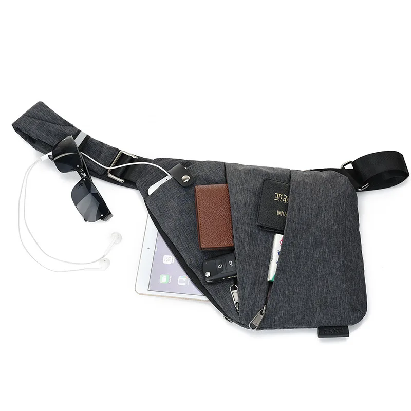 EsMussSein тонкая сумка на плечо для мужчин Холщовая Сумка через плечо мужская Сумка водонепроницаемая поясная сумка карман для телефона нагрудный пакет нейлоновая сумка-пояс