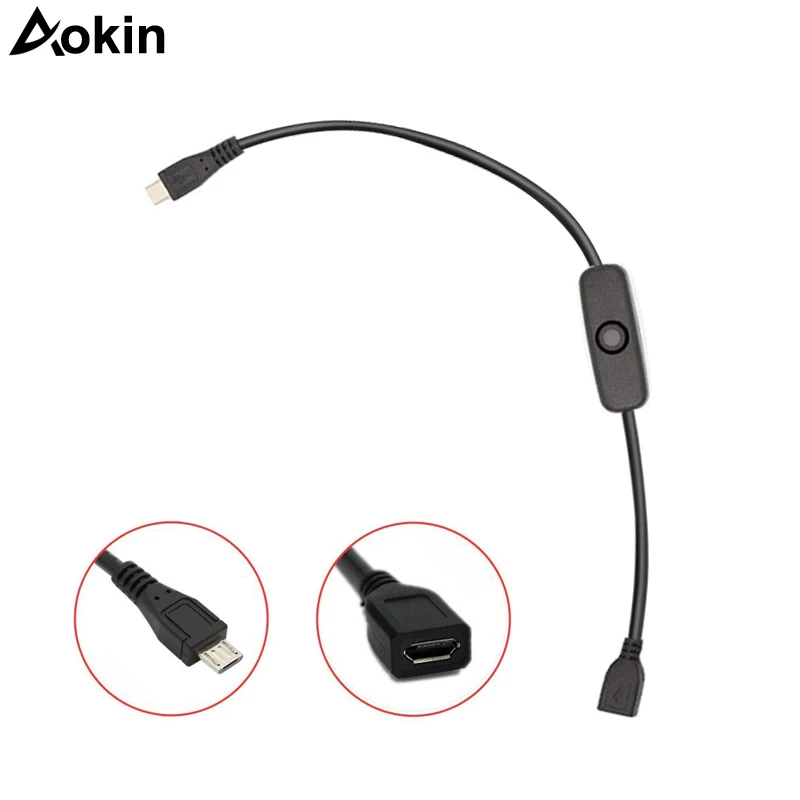 USB кабель питания для Raspberry PI с переключателем ВКЛ./ВЫКЛ. переключатель управления