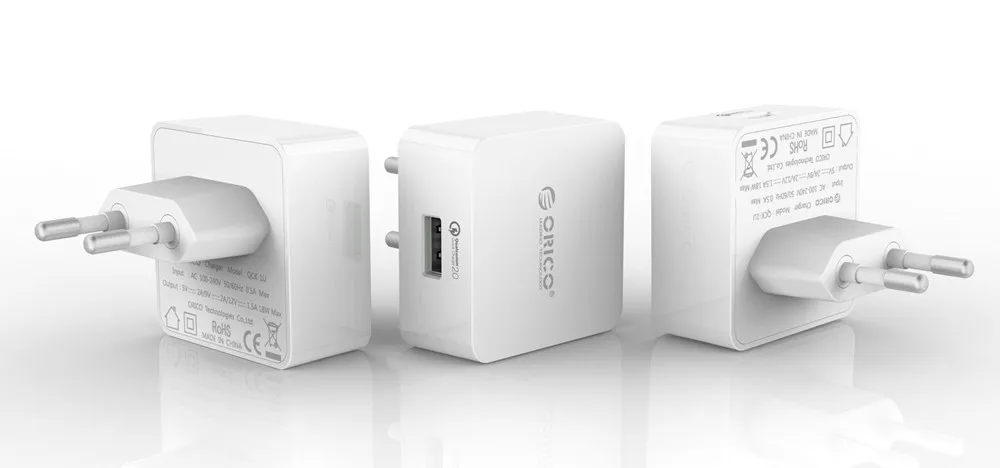 ORICO 1 порт для быстрой зарядки QC 2,0 настольное USB настенное зарядное устройство для iPhone 6S 7 iPad samsung Xiaomi htc LG и многое другое