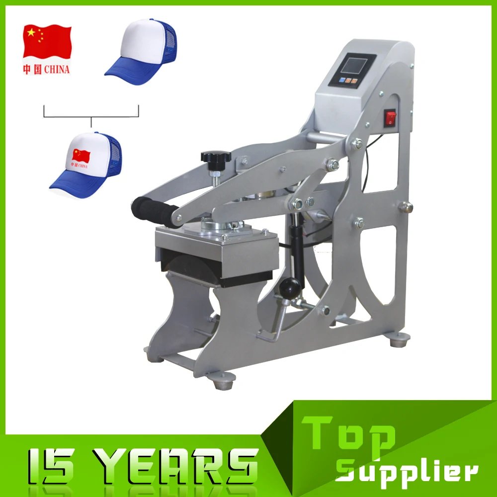  8cmx14cm Heavy Manual Semi Auto Hat/Lable 2 in 1 Digital Clamshell Baseball Cap Heat Press Transfer