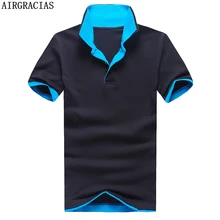 AIRGRACIAS мужской Бренд Poloshirt для мужчин сплошной цвет мужские хлопковые топы с короткими рукавами Повседневные майки поло дропшиппинг
