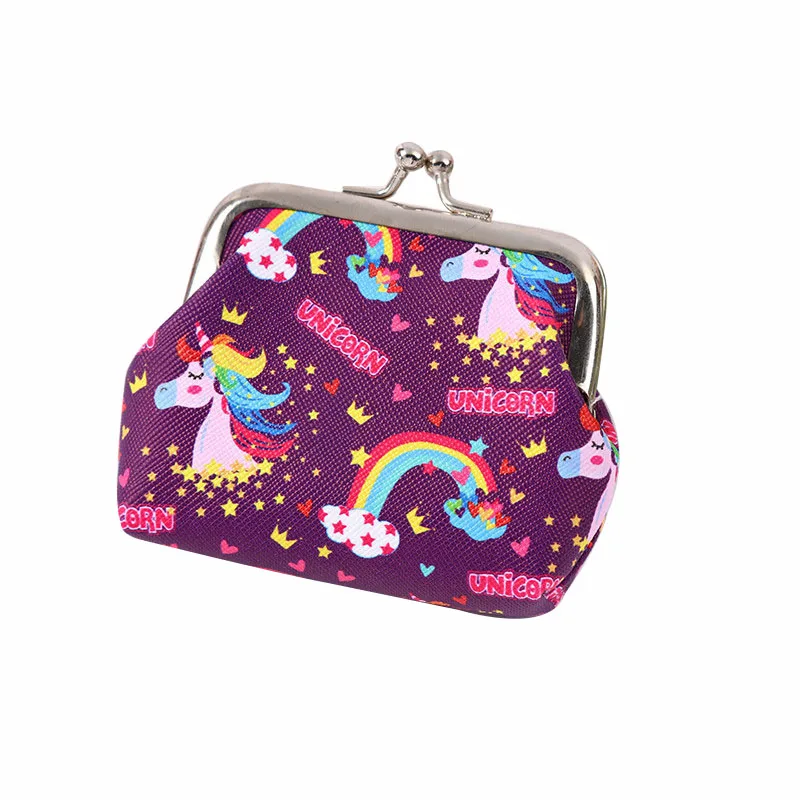 Women Coin Purse Cartoon Unicorn Small Wallets Leather Hasp Money Bag Lady Cute Unicorn Purse Drop Shipping