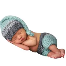 WENDYWU/вязаный костюм для новорожденных девочек и мальчиков, для фотосъемки, унисекс, Детский свитер для 0-18 месяцев