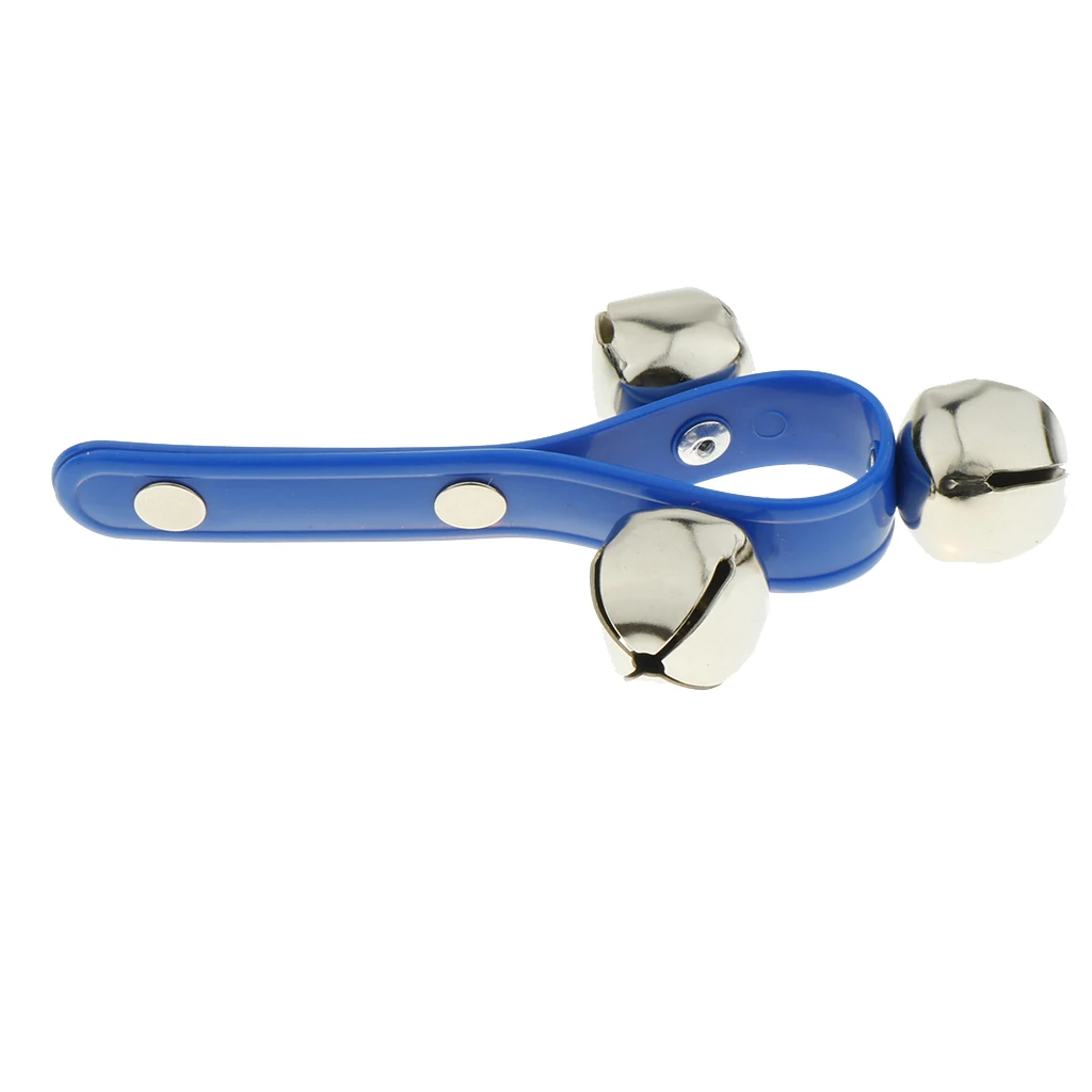 Tooyful Plastic Handbell 3 Jingle Bells Hand Shaker Ring Children Preschool Toy
