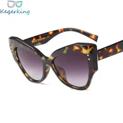 Модные заклепки большие солнцезащитные очки кадр Cool Для мужчин и Для женщин солнцезащитные очки Бабочка Дизайн UV400 очки KS-94