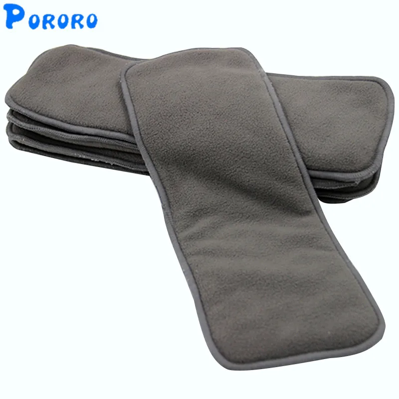 

5pcs Bamboo Charcoal Diapers Inserts Nappy 5 Layers Changing Mat Baby Cloth Diapers Insert Reusable Diaper Changing Pad
