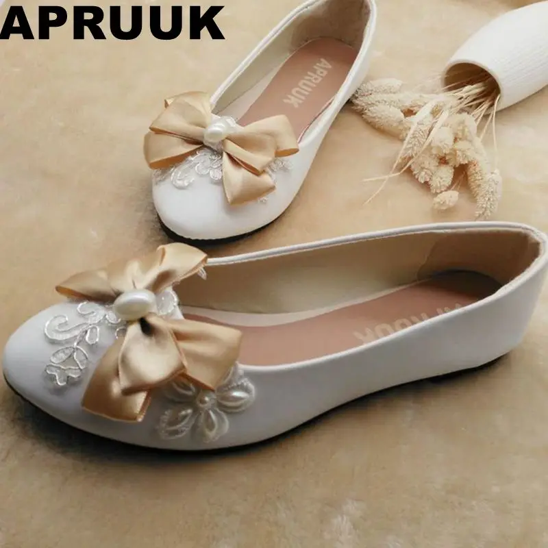 satin bow flats