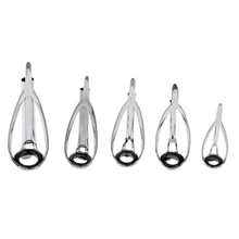 5 pièces canne à pêche pointe haut Kit de réparation SIC oeil anneau tige de filature pôle Guides pointe Kit 5 tailles mixtes