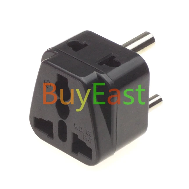

INDIA, Sri Lanka Type D Travel Adapter With 2 Power Outlet Black Color