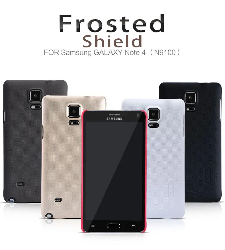

NILLKIN Super Frosted Shield back cover case for Samsung GALAXY Note 4(N9100) with free screen protector and Retail package