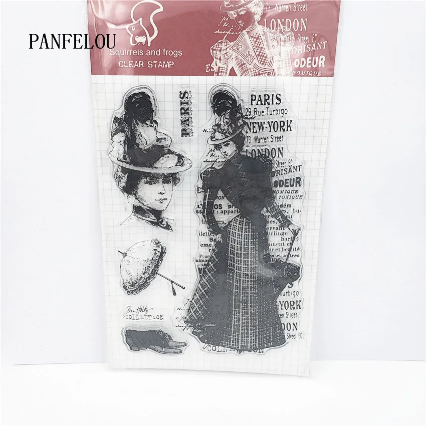 

PANFELOU Ladies skirt Transparent Clear Silicone Stamp/Seal DIY scrapbooking/photo album Decorative clear stamp sheets