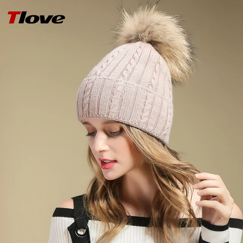 Tlove Adult Funny Knit Winter Ski Bobble hat Hunter CC Hats with