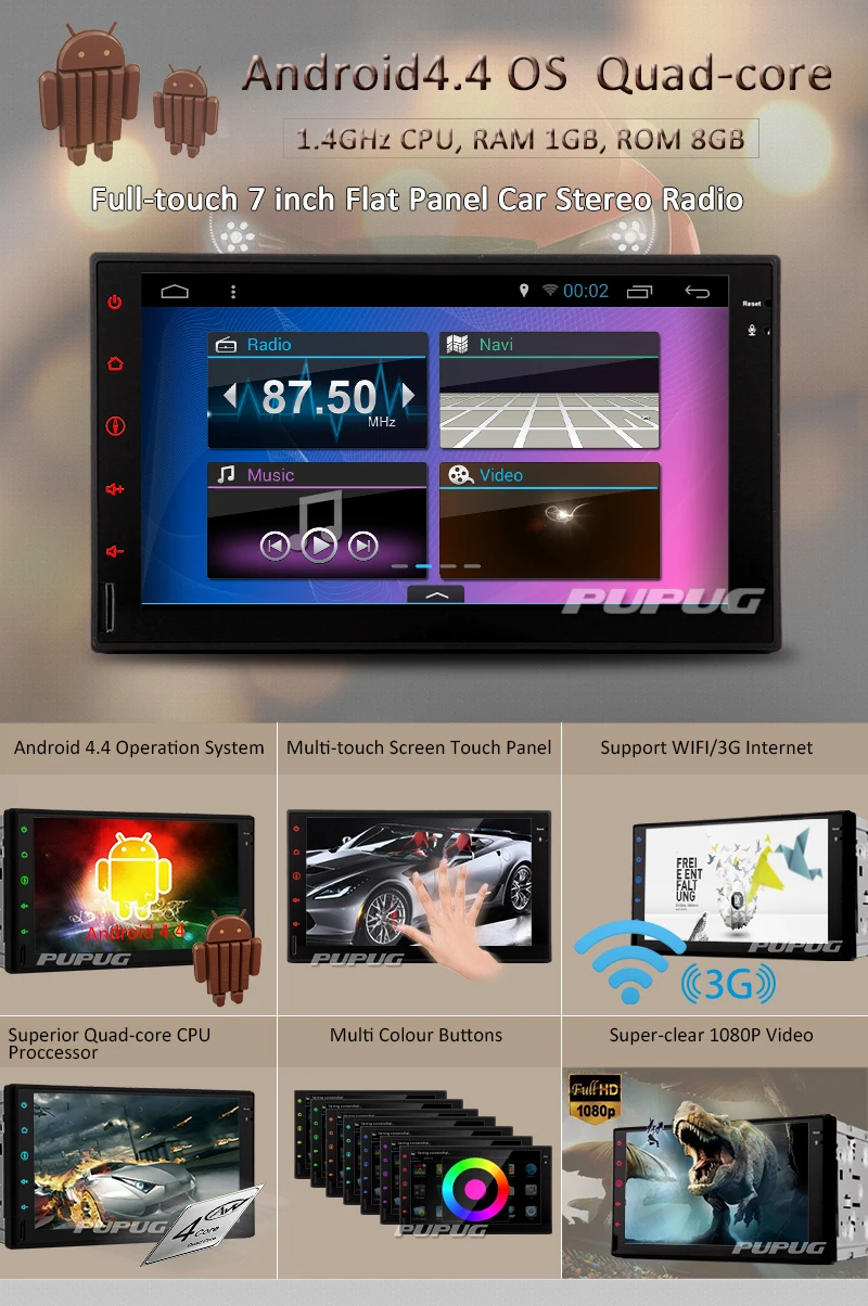 Perfect Capacitive No-DVD GPS Stereo Navigation Head Unit WiFi OBD2 Audio PC Player 4-CORE Android 5.1 Car Radio Touchscreen 4 Perfect Capacitive No-DVD GPS Stereo Navigation Head Unit WiFi OBD2 Audio PC Player 4-CORE Android 5.1 Car Radio Touchscreen 4