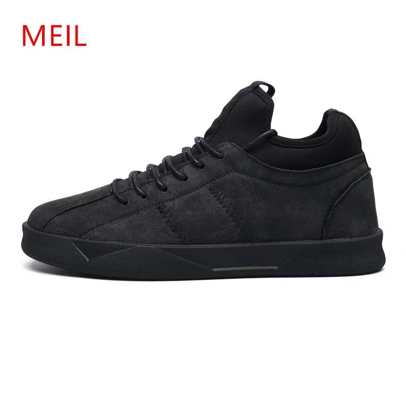 

MEIL new shoes men 2018 Leather Shoes Men Flats Spring Autumn Fashion Slip On Men Casual Shoes loafers Men's flats Shoes