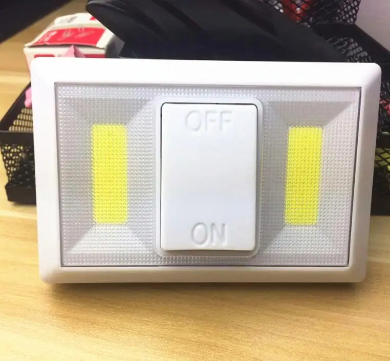 Switch Light Lamp Double Dual COB Switch Night Light Bedroom Bathroom ...