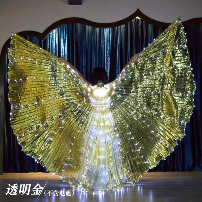 

NEW Belly Dance LED Isis Wings with Sticks Colorful Stage Performance Props Shining Led Wings Belly Dancing Accessories Wings