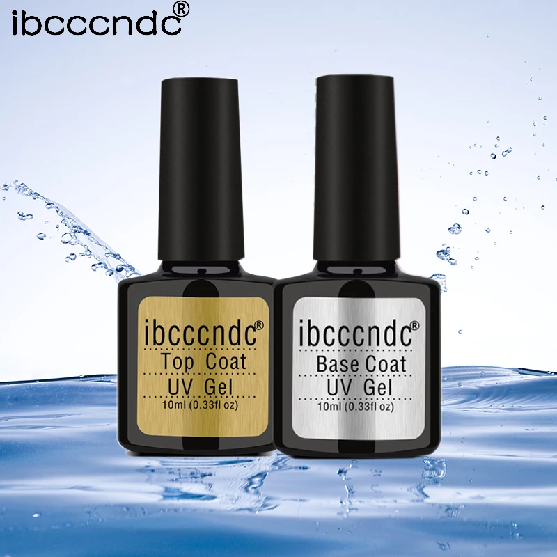 

IBCCCNDC 10ml Base Top Coat UV Gel Nail Polish Colorful Soak Off Long Lasting Primer Lacquer Varnish Semi Permanent Gel Lak