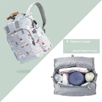 

Multi-function Diaper Bag Polyester Diaper Bag Organizer For Baby Large Capacity Travel Backpack Designer Nursing Bag Z766