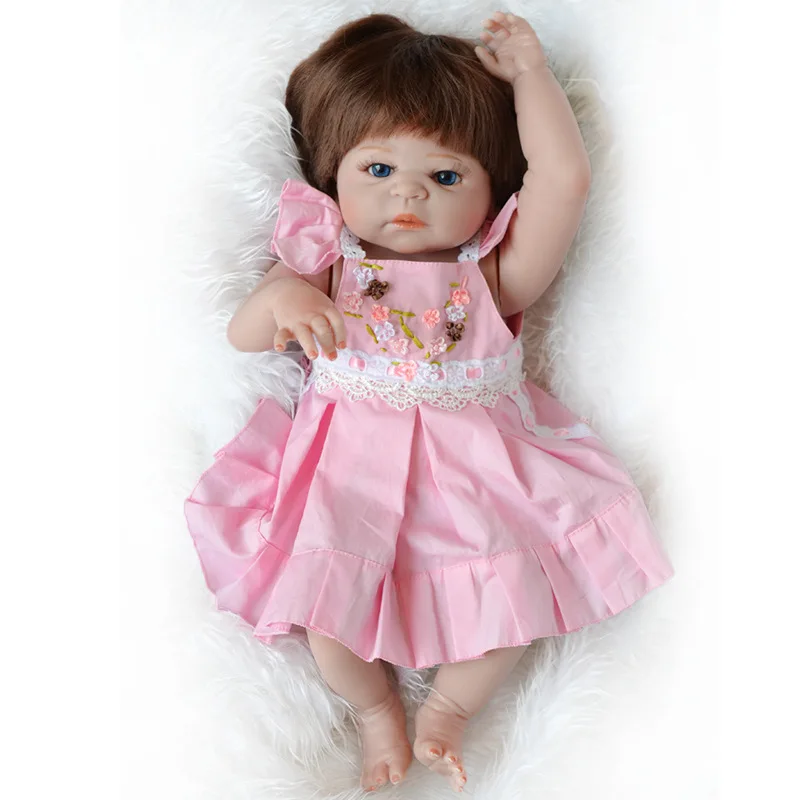 50-55 см полный силикона Reborn Baby Куклы Игрушечные лошадки для Обувь для девочек ручной работы Reborn Lifelike Bebe для детей модные подарки bonecas
