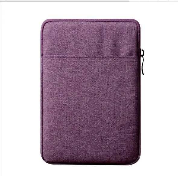 Хлопковый для ipad Mini 1 2 3 на молнии 4, 7,9 дюйма, чехол для планшета, чехол для samsung huawei, 7 дюймов, чехол для xiaomi m, ipad 12, 3, сумка - Цвет: Фиолетовый
