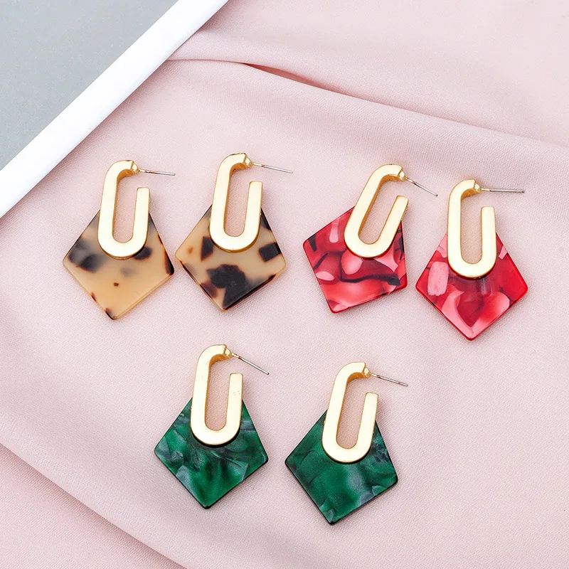 

boucle d'oreille femme 2019 Acetic acid earring restoring ancient ways acrylic ear nail euramerican goddess temperament earrings