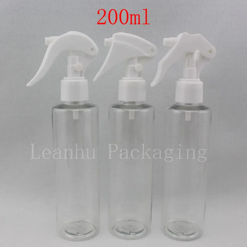 30 X 200ml empty clear refillable watering bottle with trigger sprayer
