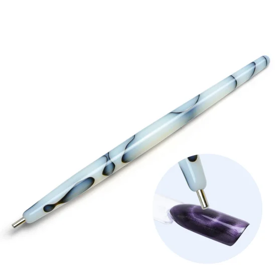 STZ для дизайна ногтей, акриловая магнитная ручка, 3D кошачий глаз, волшебная палочка, Волшебная УФ-Гель-лак для рисования, точечная ручка, кисть, инструменты для маникюра A01 - Цвет: White