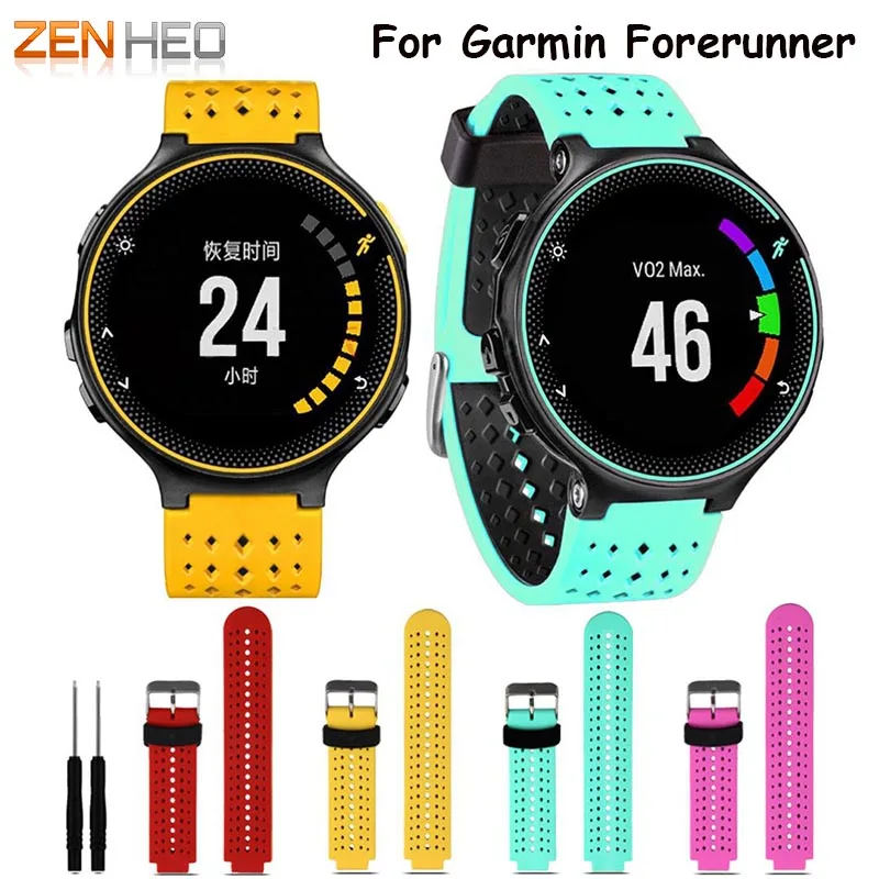 

Silicone Replacement Wrist Watch Band Strap for Garmin Forerunner 220 230 235 620 630 735 universal smart Accessories 2 Colors
