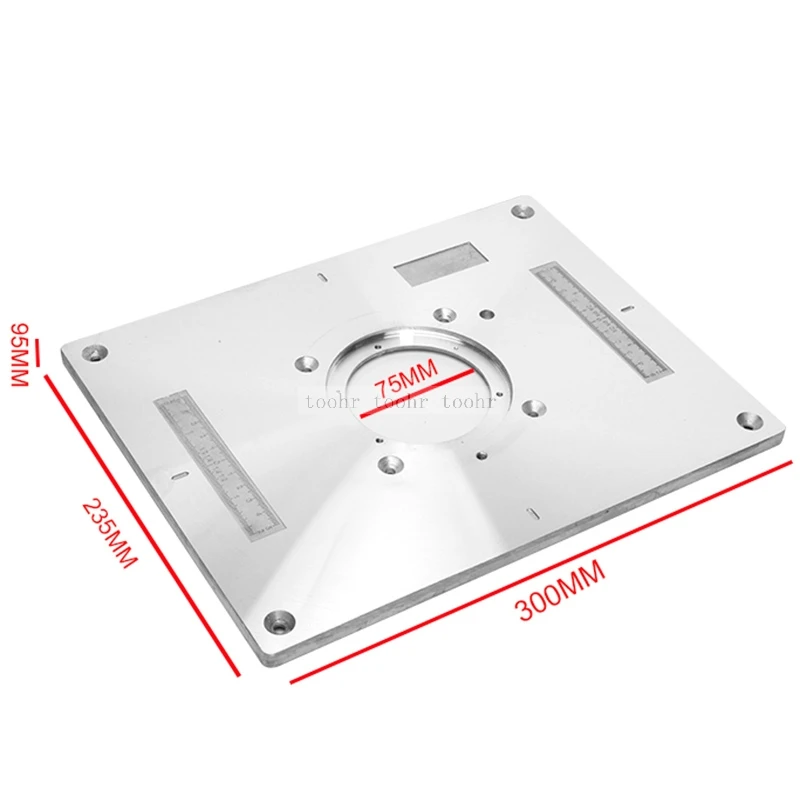 Baratos Eléctrica de madera máquina de corte Flip placa guía de aluminio Router Mesa insertar placa para trabajar la madera banco de trabajo