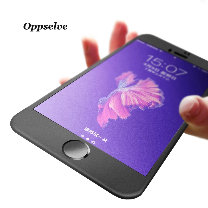 Матовая защитная пленка для экрана Oppselve iPhone 8 7 Plus закаленное стекло 3D с мягкими