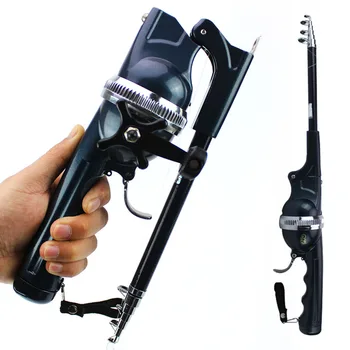 

Portable Pocket Telescopic Mini Fishing Pole Pen Shape Folded Fishing Rod With Reel Wheel Hot Sale