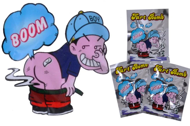 2016 New 10PCS Smelly Fart Bomb Bag Whole Fool Toy Bag Bag Toys